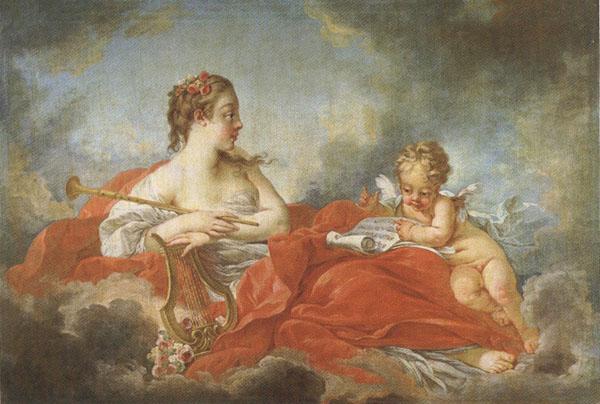 Francois Boucher The Muse Clio oil painting image